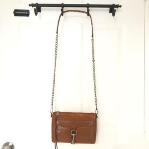 Rebecca Minkoff MiniMac cognac leather crossbody